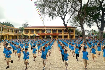 BIỂU DIỄN VÕ NHẠC VOVINAM TRƯỜNG TIỂU HỌC HỢP LÝ